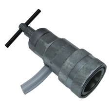 Poppet 1/2 inch Female - SAFETY hydraulic Pressure Release Tool - use with ISO-A 1/2 inch male coupling